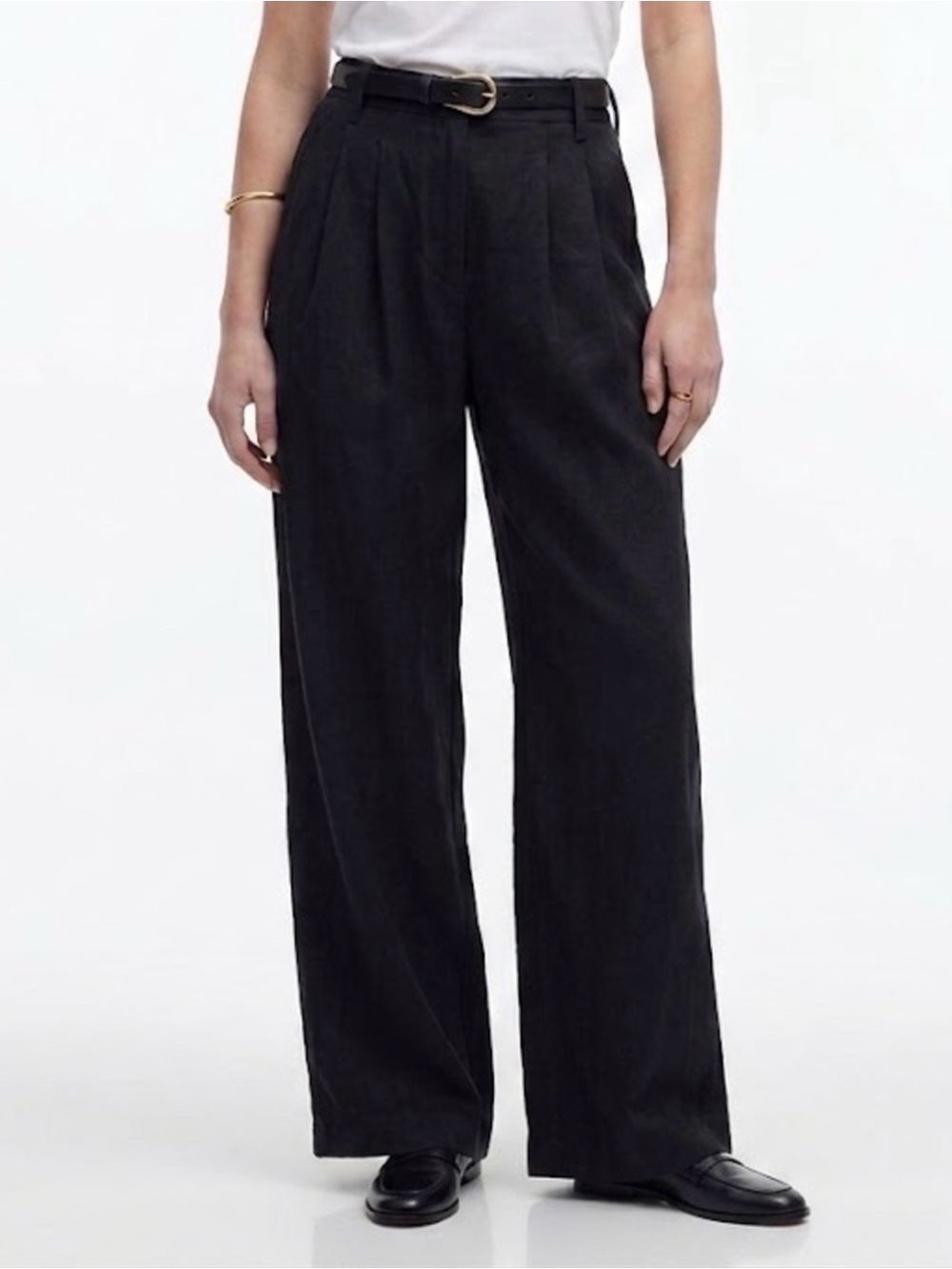 Madewell The Harlow Black Wide Leg Pants 2